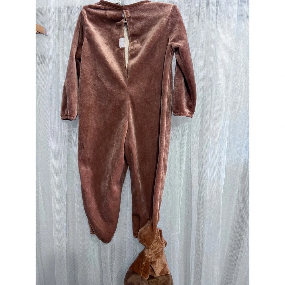 Reindeer Plush Costume Jumpsuit Hat Shoes Set Toddler 1-2 Years Brown Christmas